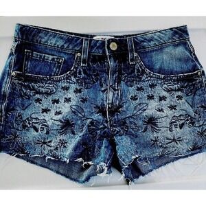 William Rast Jr Somewhere Breezy Perfect Shorts 26 Embroidered Cutoffs Y2K Boho